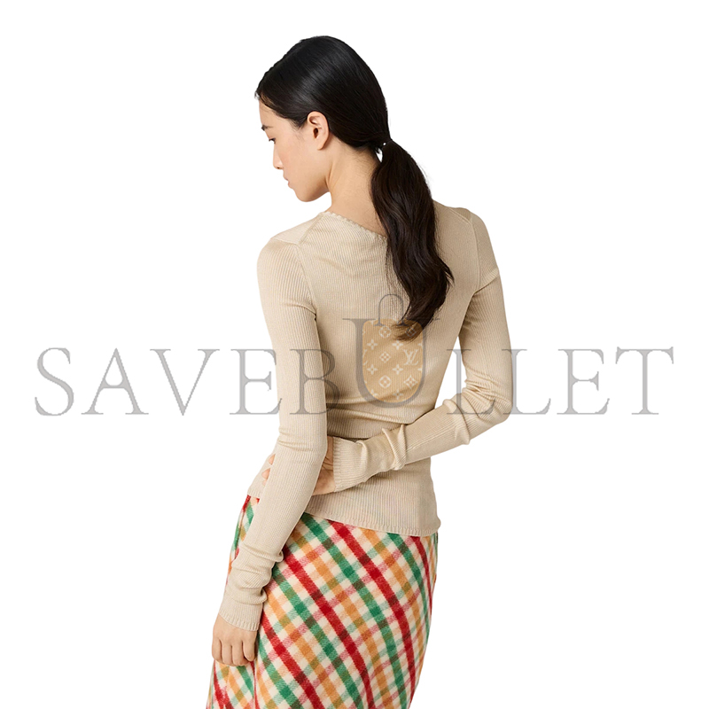 MIU MIU MAGLIA GIROCOLLO IN SETA MML01C